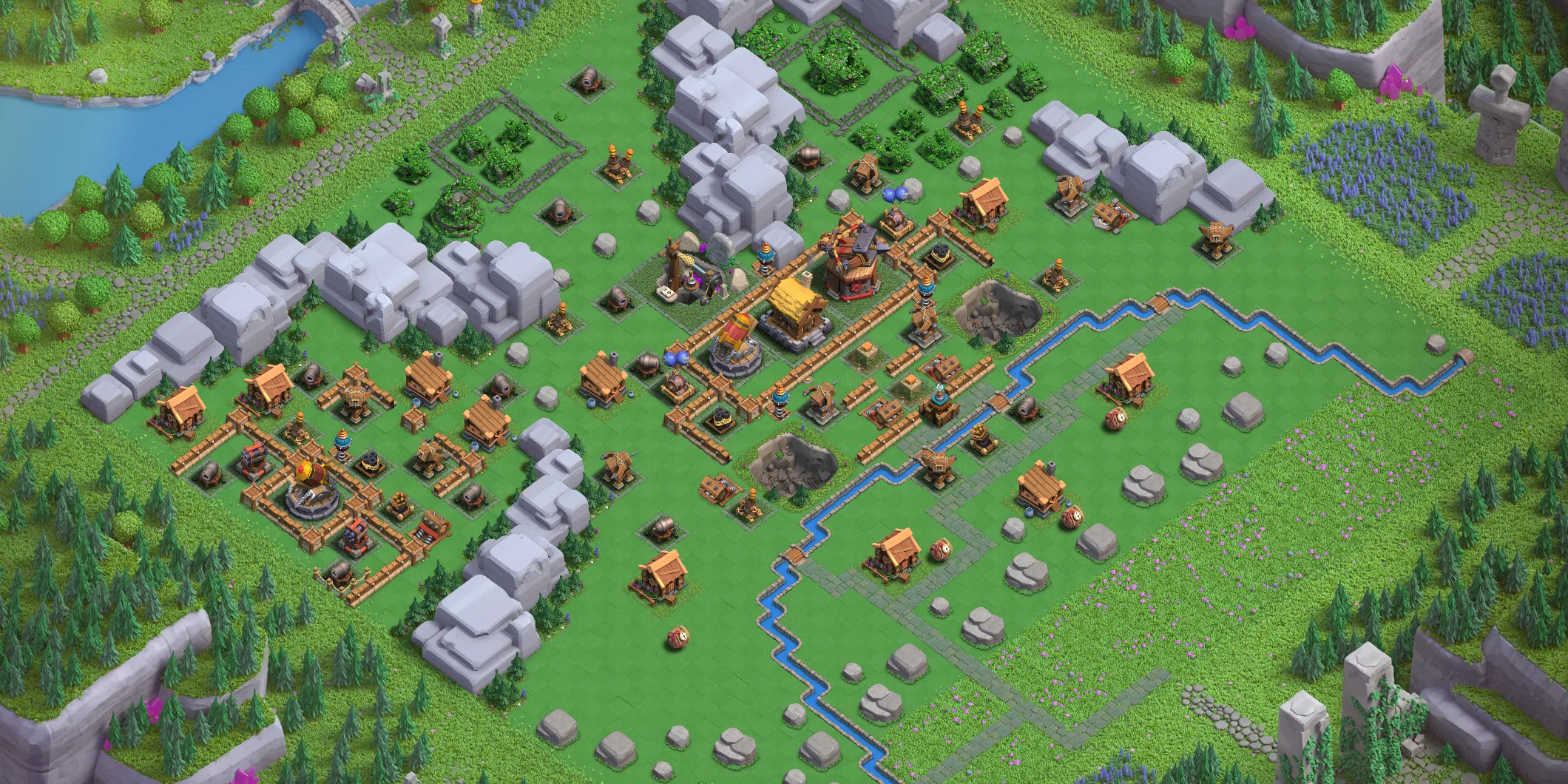 Golem Quarry Level 2 layout - Strong Clash of Clans Capital District base with copy link Base no. 2