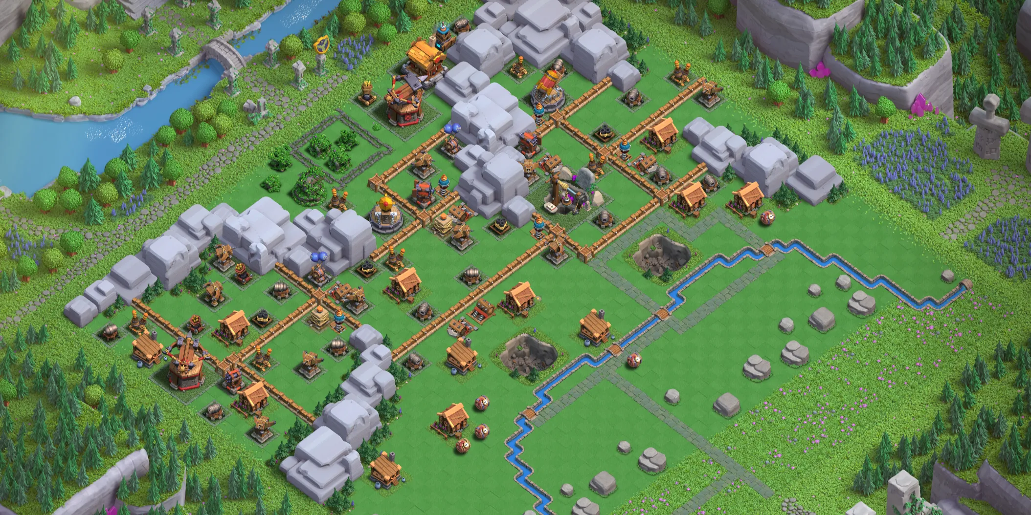 Golem Quarry Level 3 layout - Strong Clash of Clans Capital District base with copy link Base no. 1