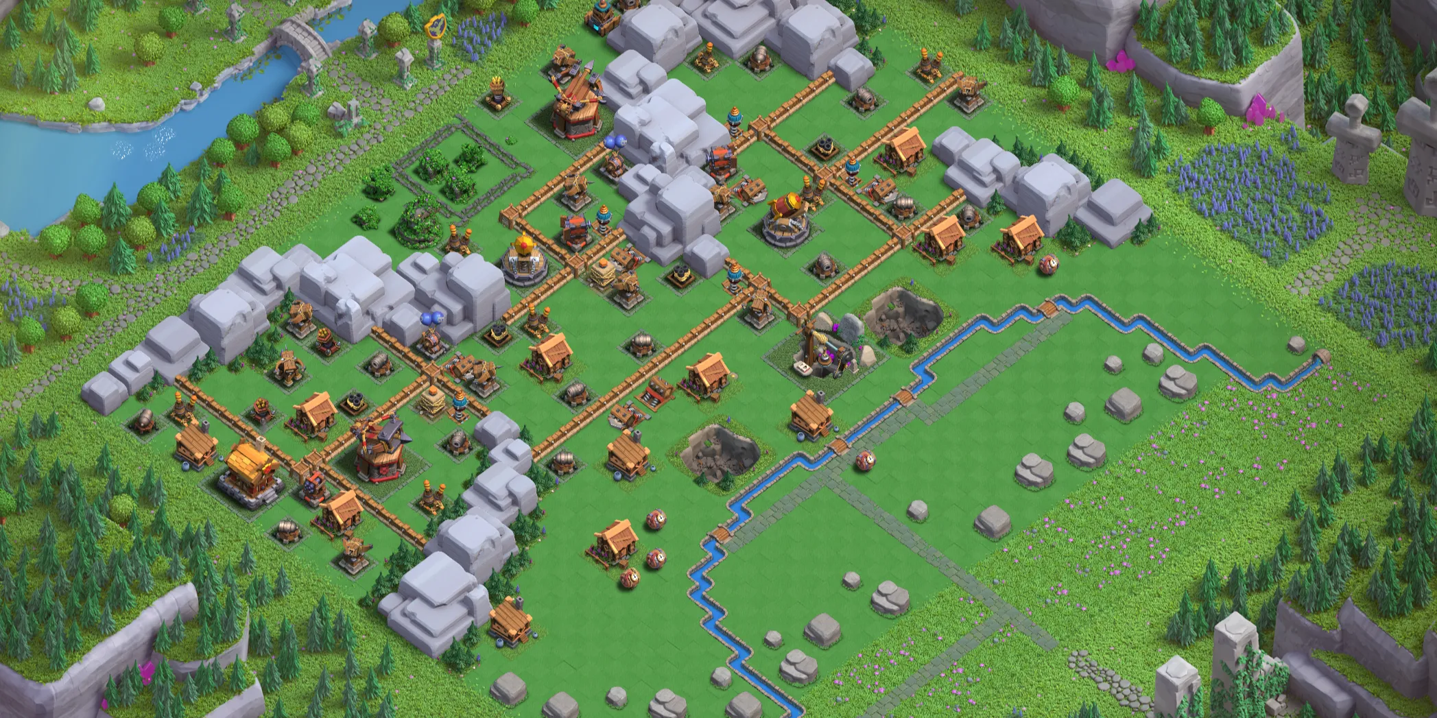 Golem Quarry Level 3 layout - Strong Clash of Clans Capital District base with copy link Base no. 2