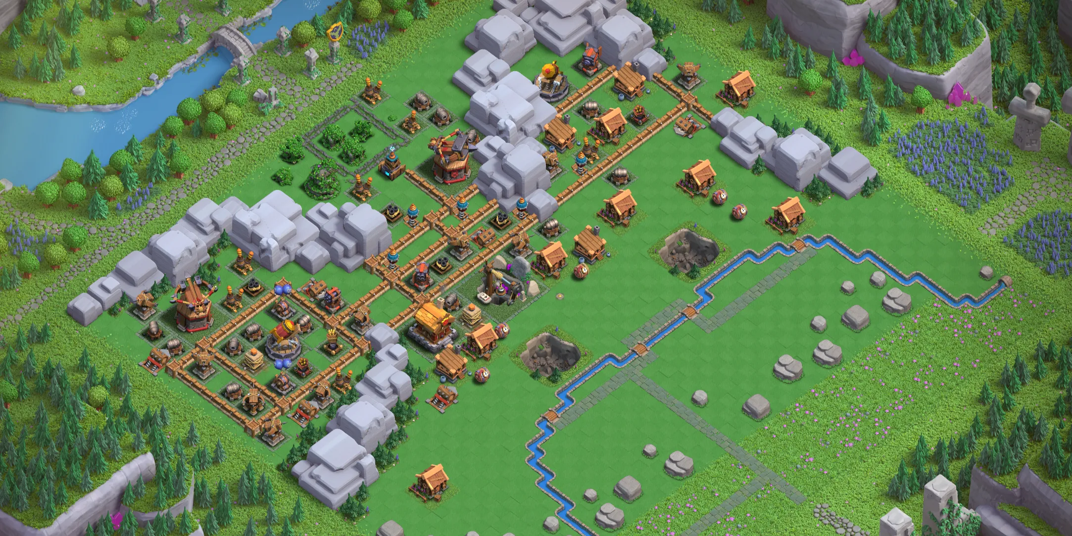Golem Quarry Level 3 layout - Strong Clash of Clans Capital District base with copy link Base no. 3