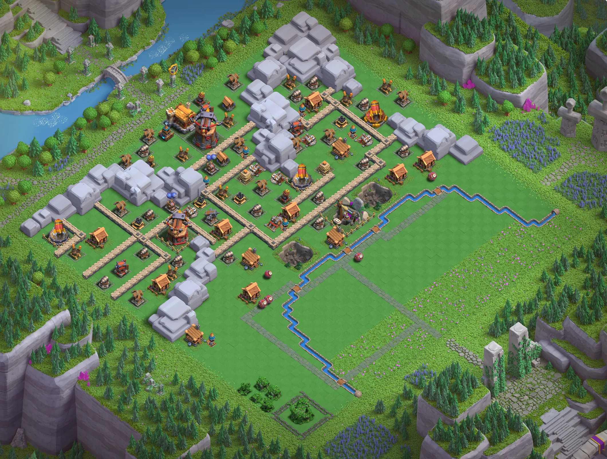 Golem Quarry Level 4 layout - Strong Clash of Clans Capital District base with copy link Base #3