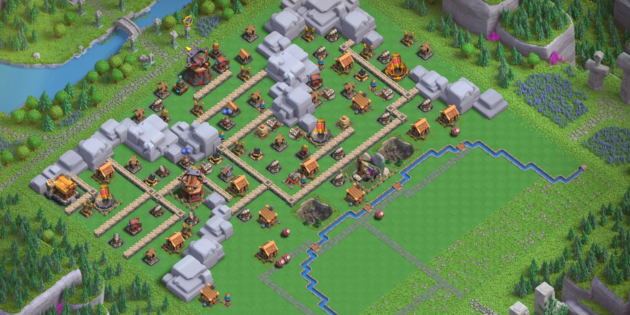 Golem Quarry Level 4 layout - Strong Clash of Clans Capital District base with copy link Base no. 1