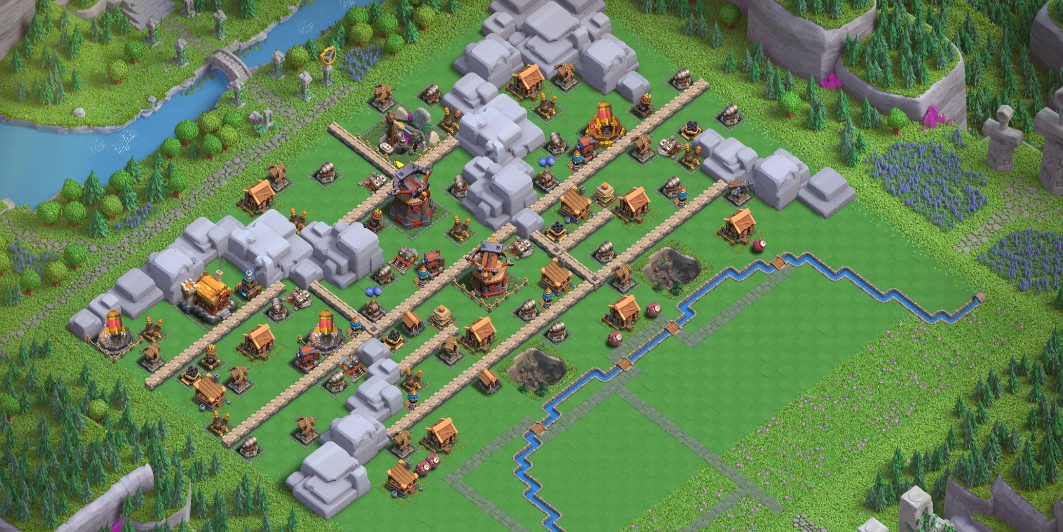 Golem Quarry Level 4 layout - Strong Clash of Clans Capital District base with copy link Base no. 2