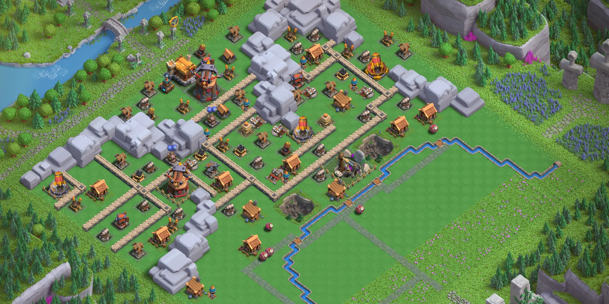 Golem Quarry Level 4 layout - Strong Clash of Clans Capital District base with copy link Base no. 3