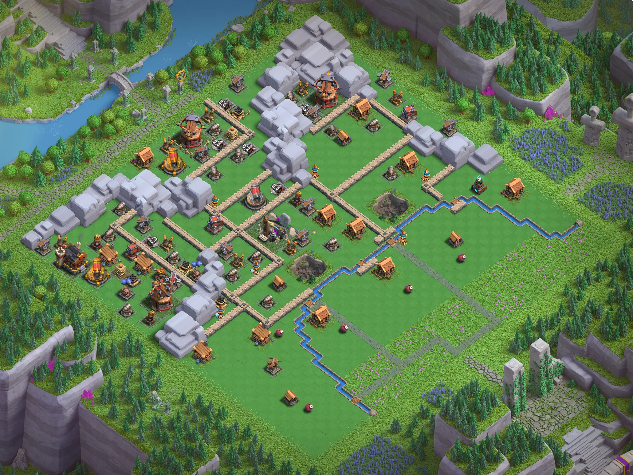 Golem Quarry Level 5 layout - Strong Clash of Clans Capital District base with copy link Base #2