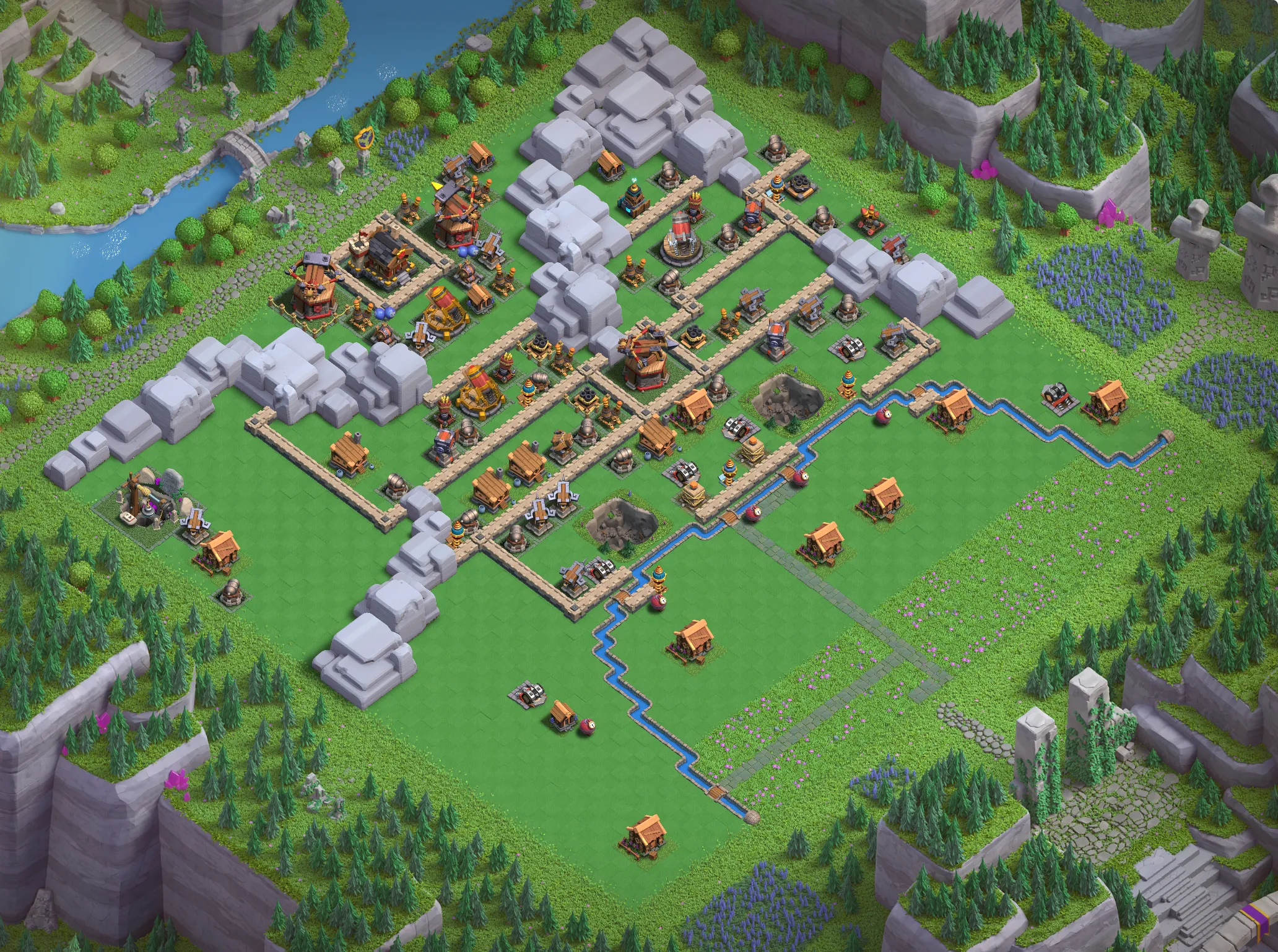 Golem Quarry Level 5 layout - Strong Clash of Clans Capital District base with copy link Base #3