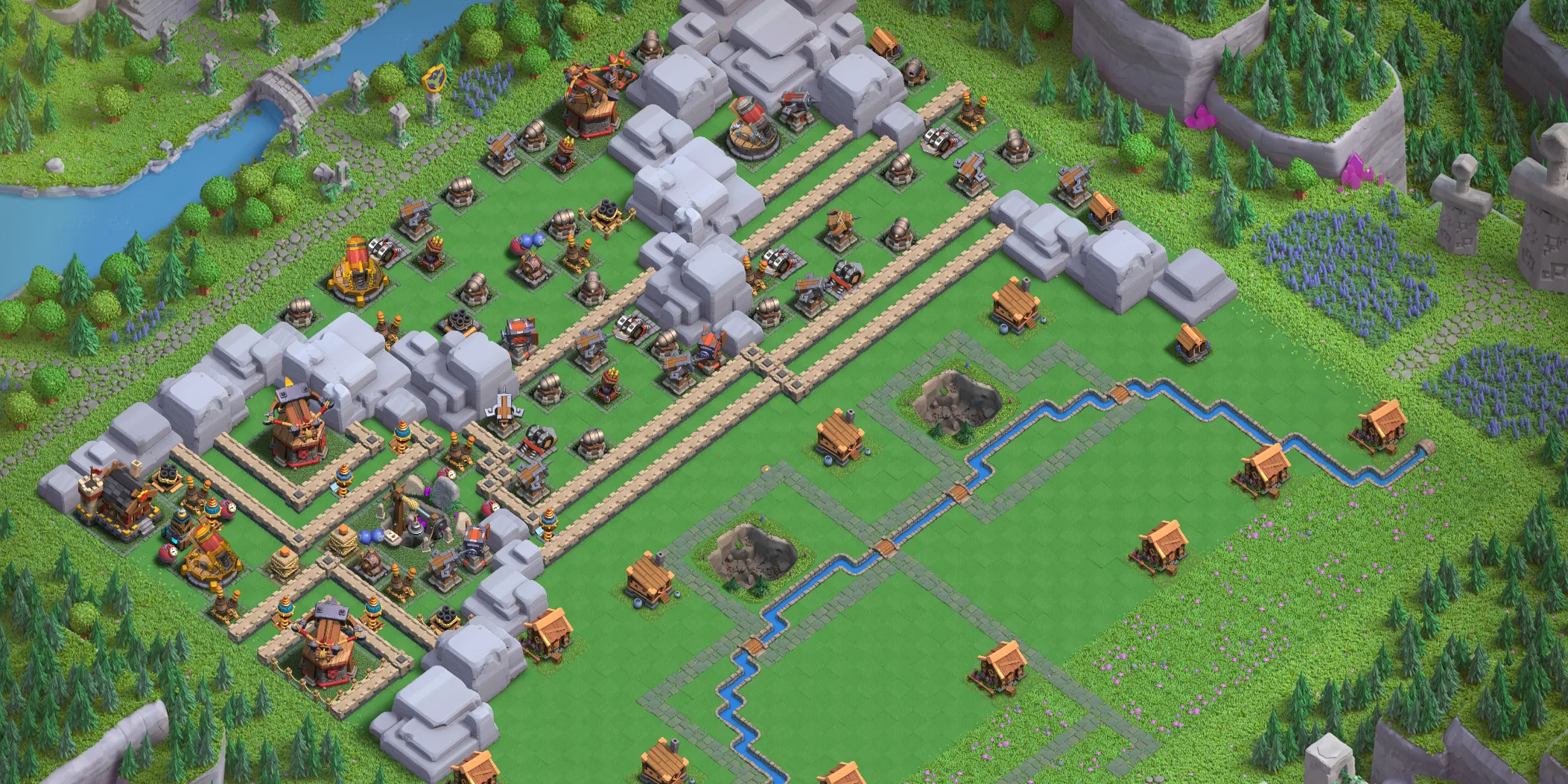 Golem Quarry Level 5 layout - Strong Clash of Clans Capital District base with copy link Base no. 1