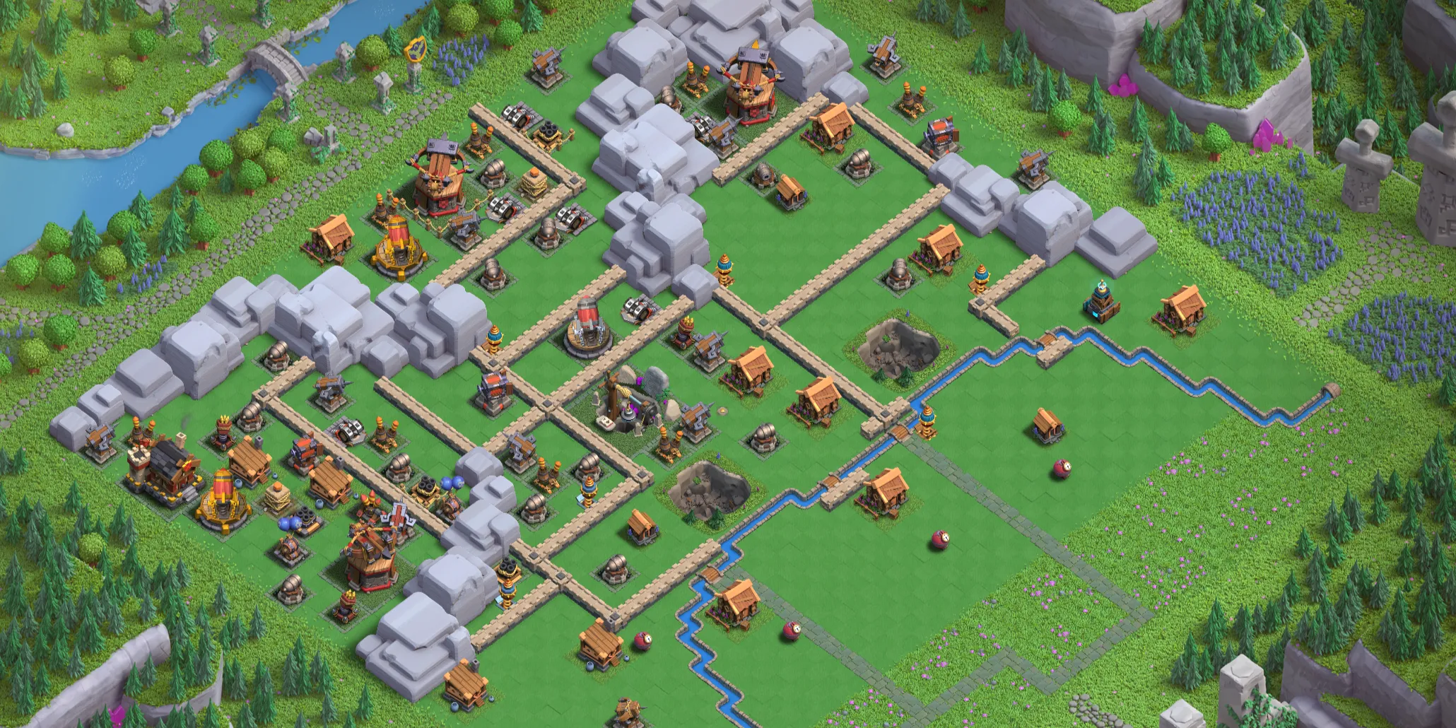 Golem Quarry Level 5 layout - Strong Clash of Clans Capital District base with copy link Base no. 2