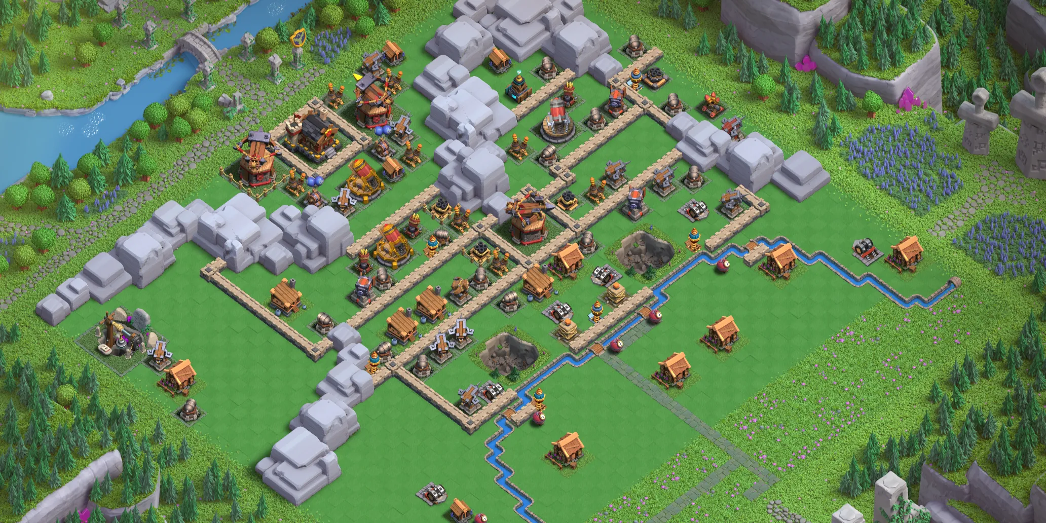 Golem Quarry Level 5 layout - Strong Clash of Clans Capital District base with copy link Base no. 3