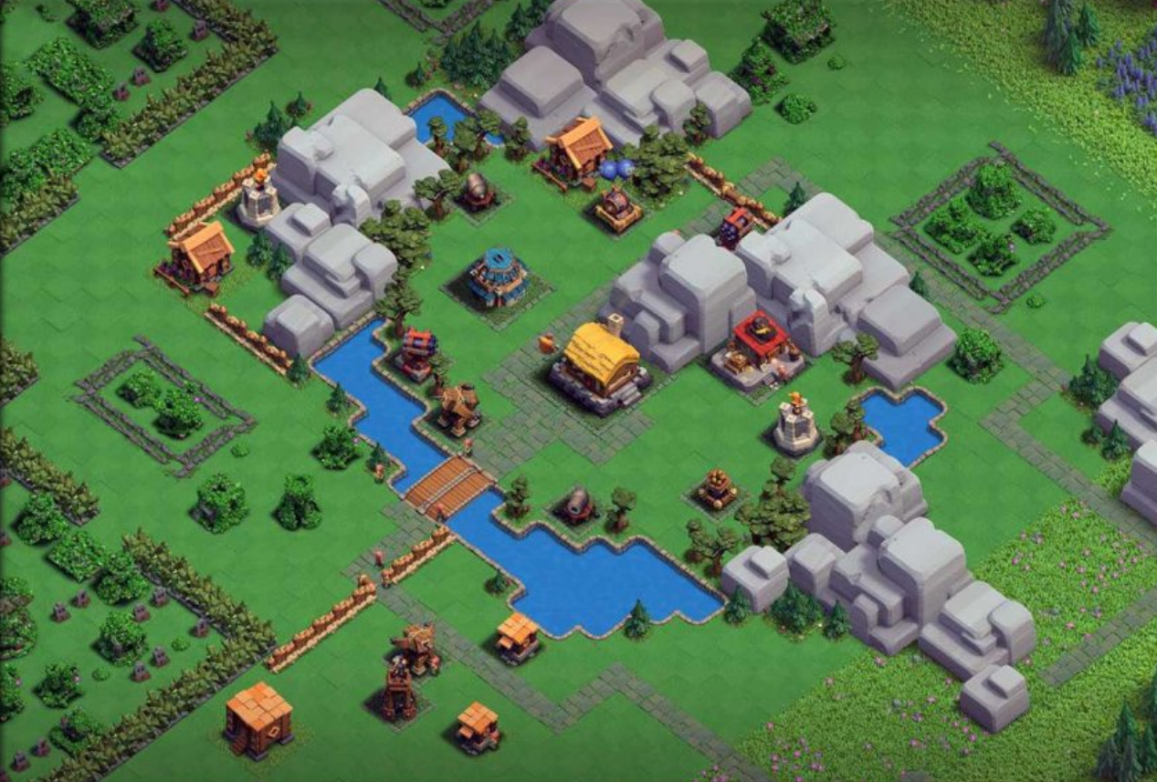 Skeleton Park Level 1 layout - Strong Clash of Clans Capital District base with copy link Base #1