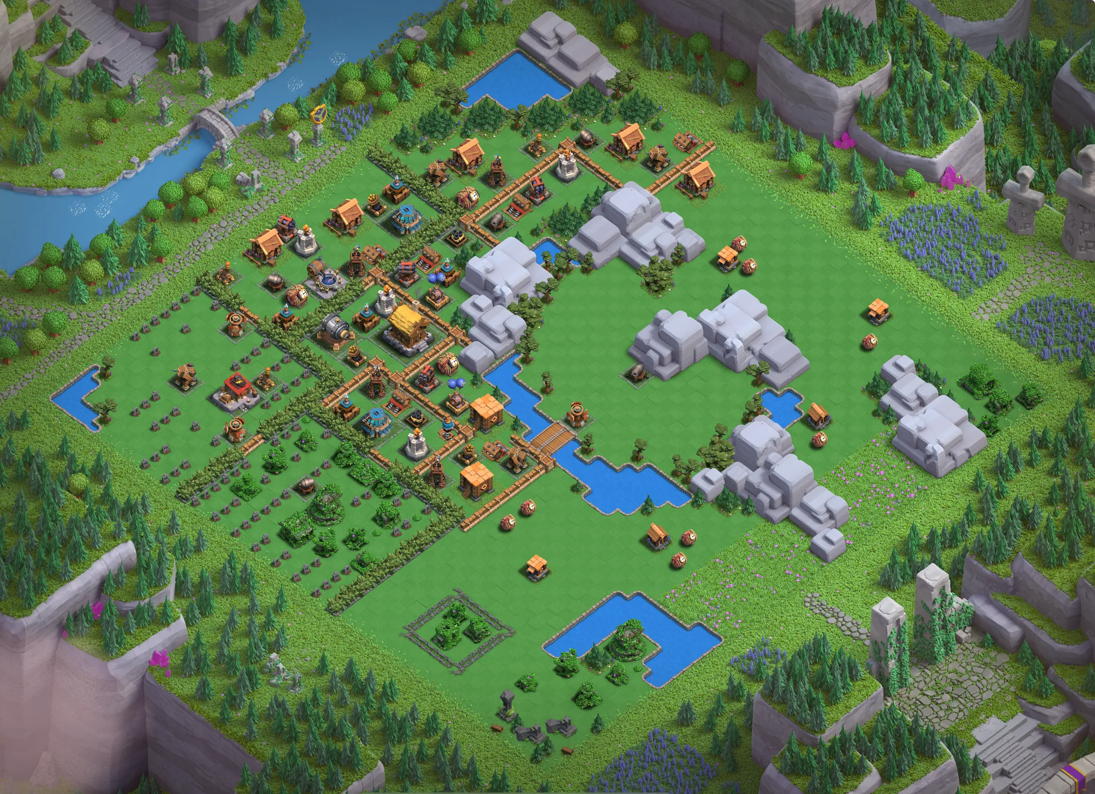 Skeleton Park Level 2 layout - Strong Clash of Clans Capital District base with copy link Base #1