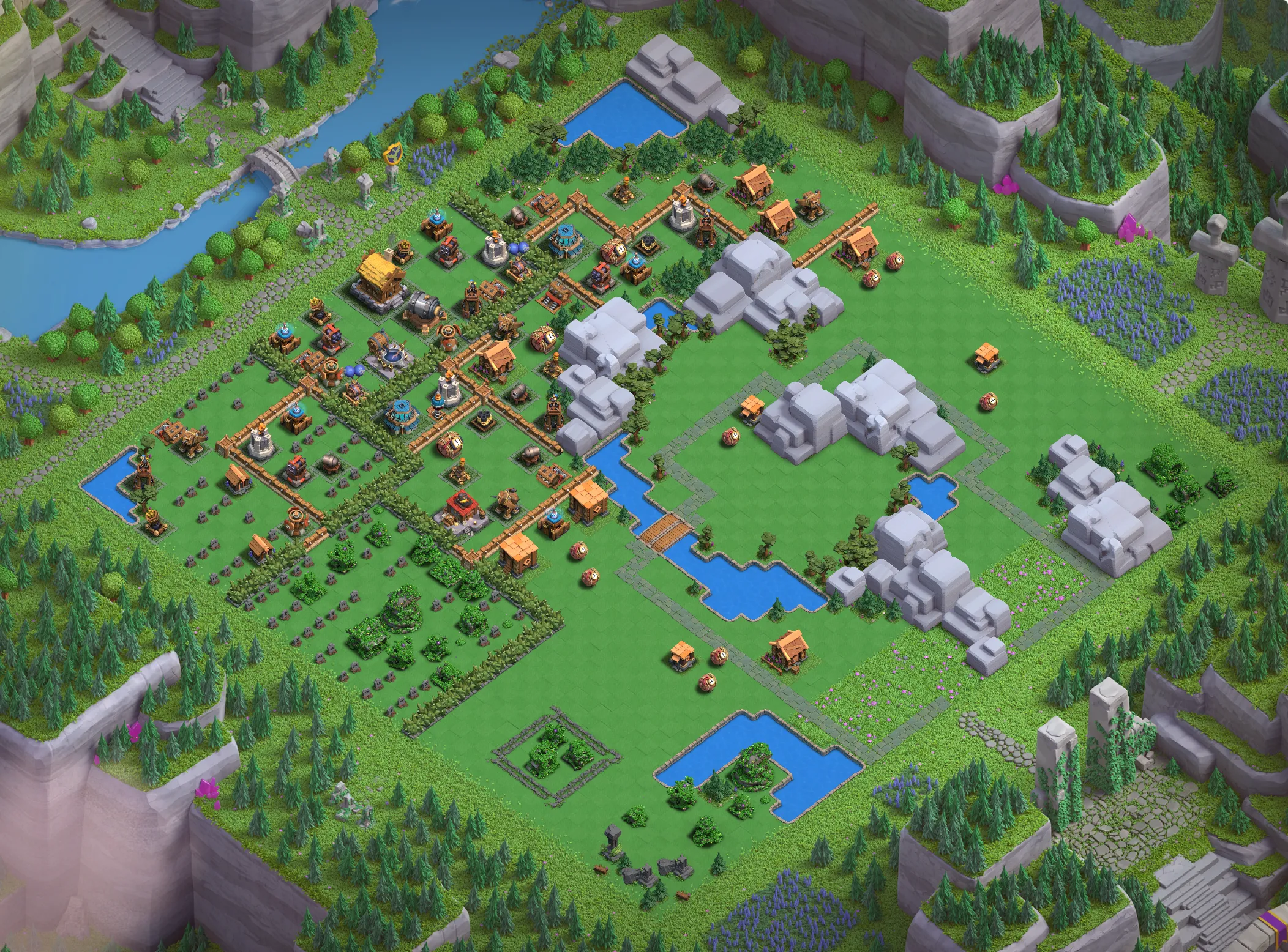 Skeleton Park Level 2 layout - Strong Clash of Clans Capital District base with copy link Base #3