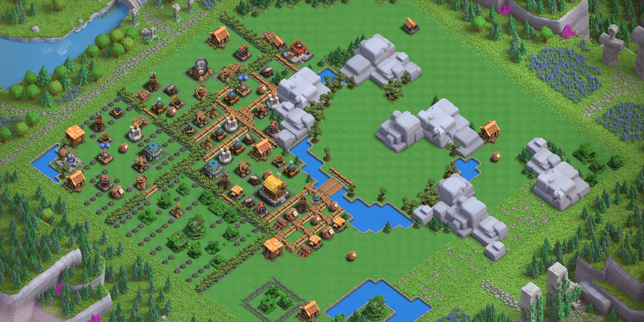 Skeleton Park Level 2 layout - Strong Clash of Clans Capital District base with copy link Base no. 2