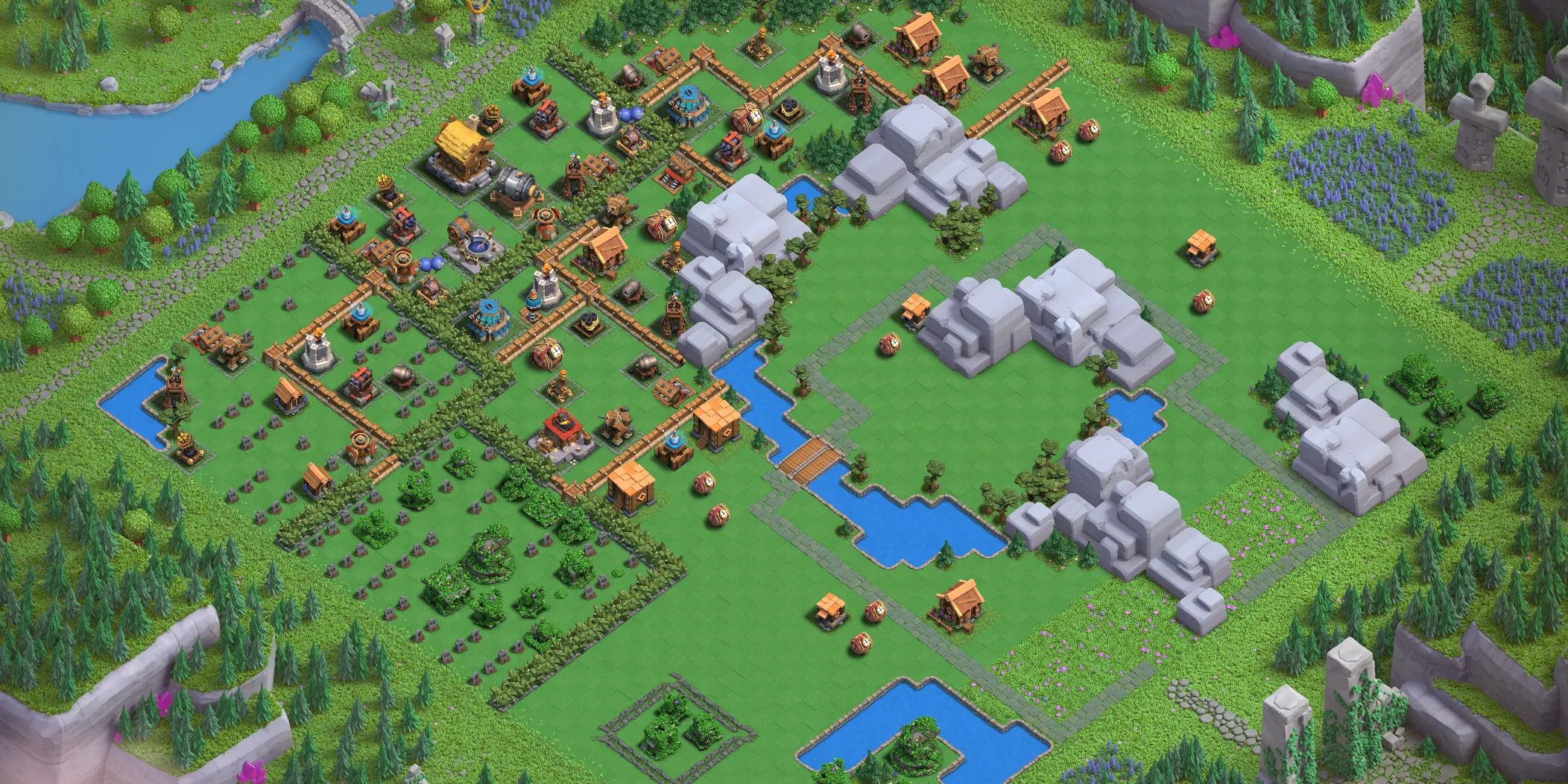 Skeleton Park Level 2 layout - Strong Clash of Clans Capital District base with copy link Base no. 3