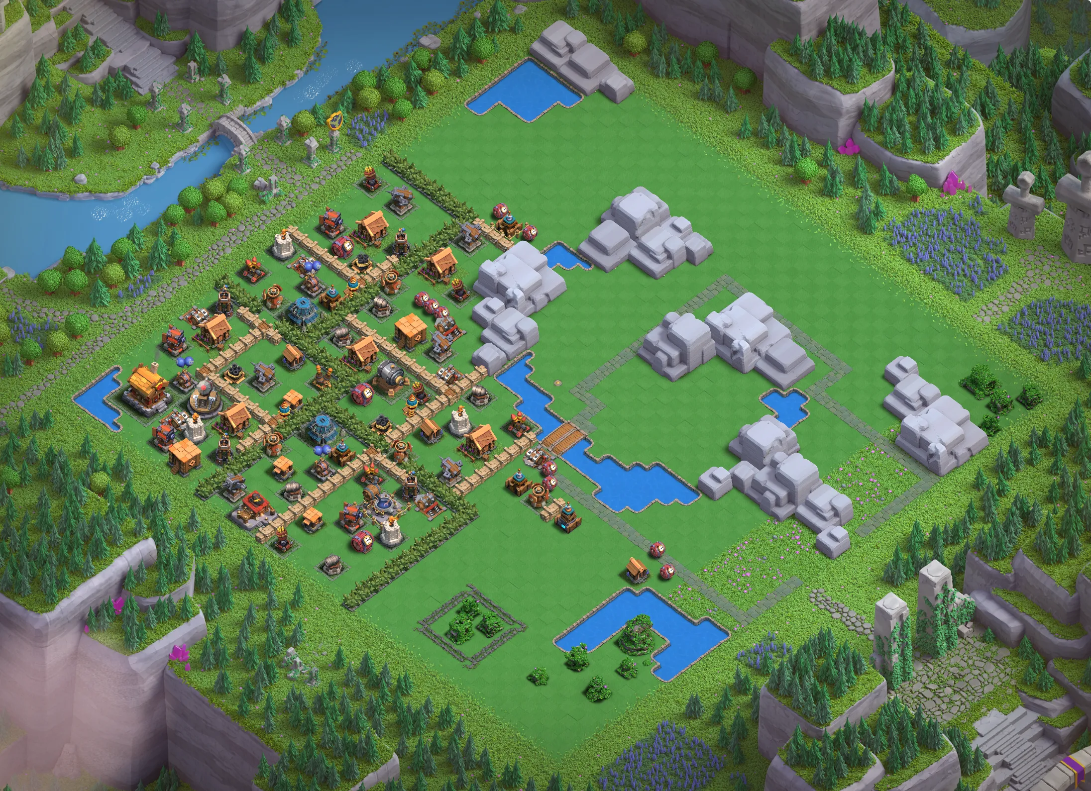 Skeleton Park Level 3 layout - Strong Clash of Clans Capital District base with copy link Base #1