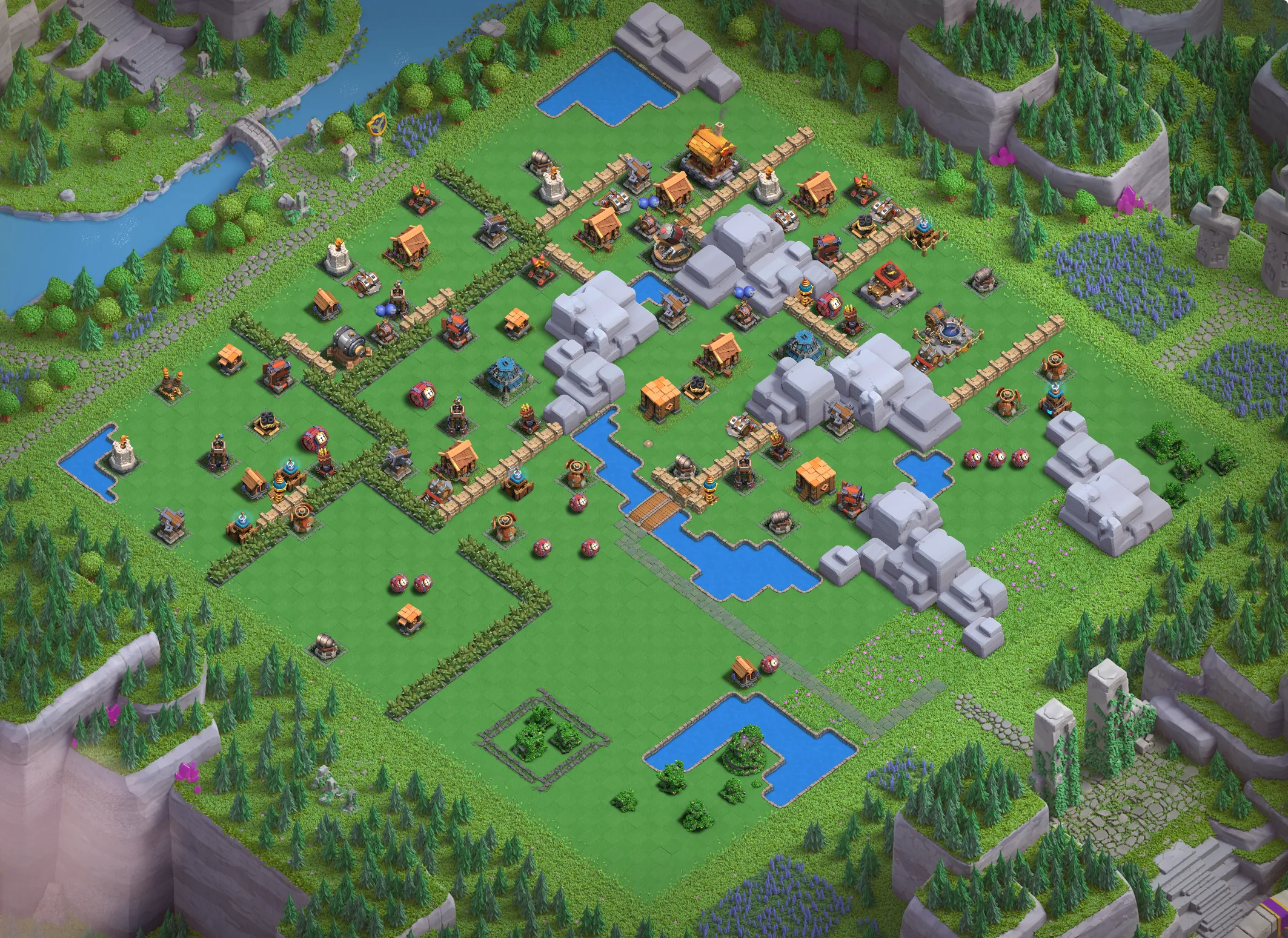 Skeleton Park Level 3 layout - Strong Clash of Clans Capital District base with copy link Base #2