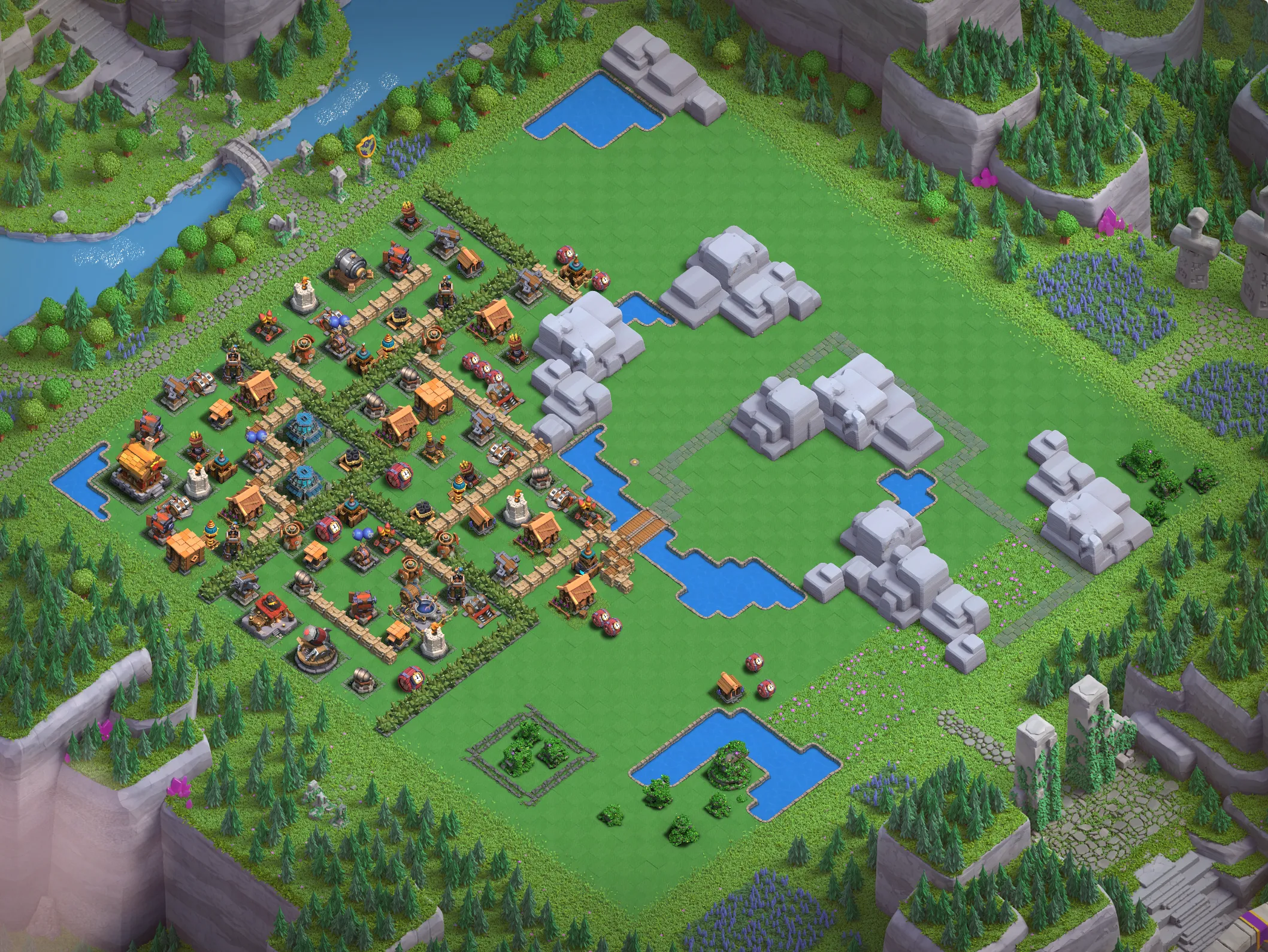 Skeleton Park Level 3 layout - Strong Clash of Clans Capital District base with copy link Base #3