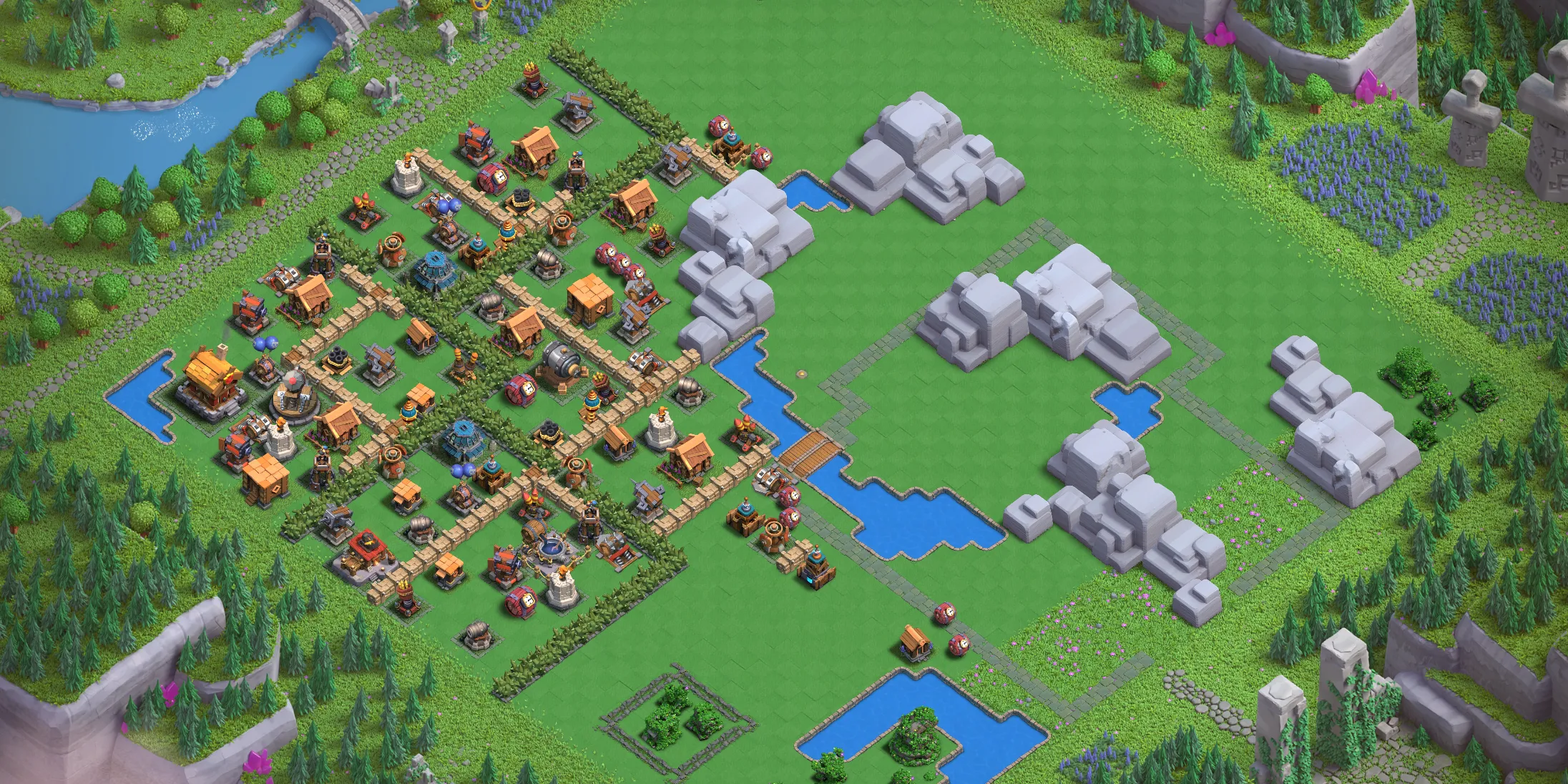 Skeleton Park Level 3 layout - Strong Clash of Clans Capital District base with copy link Base no. 1
