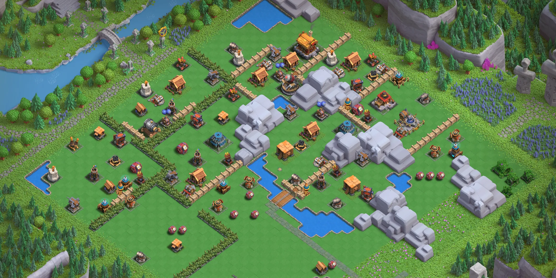 Skeleton Park Level 3 layout - Strong Clash of Clans Capital District base with copy link Base no. 2