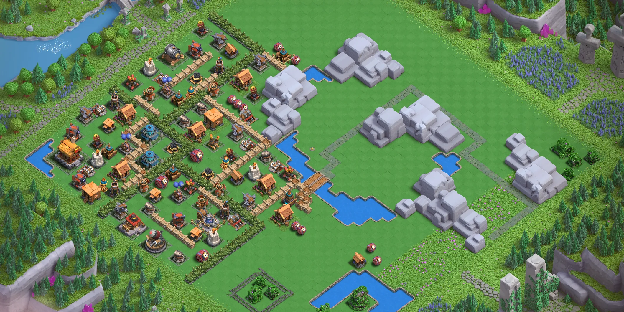 Skeleton Park Level 3 layout - Strong Clash of Clans Capital District base with copy link Base no. 3