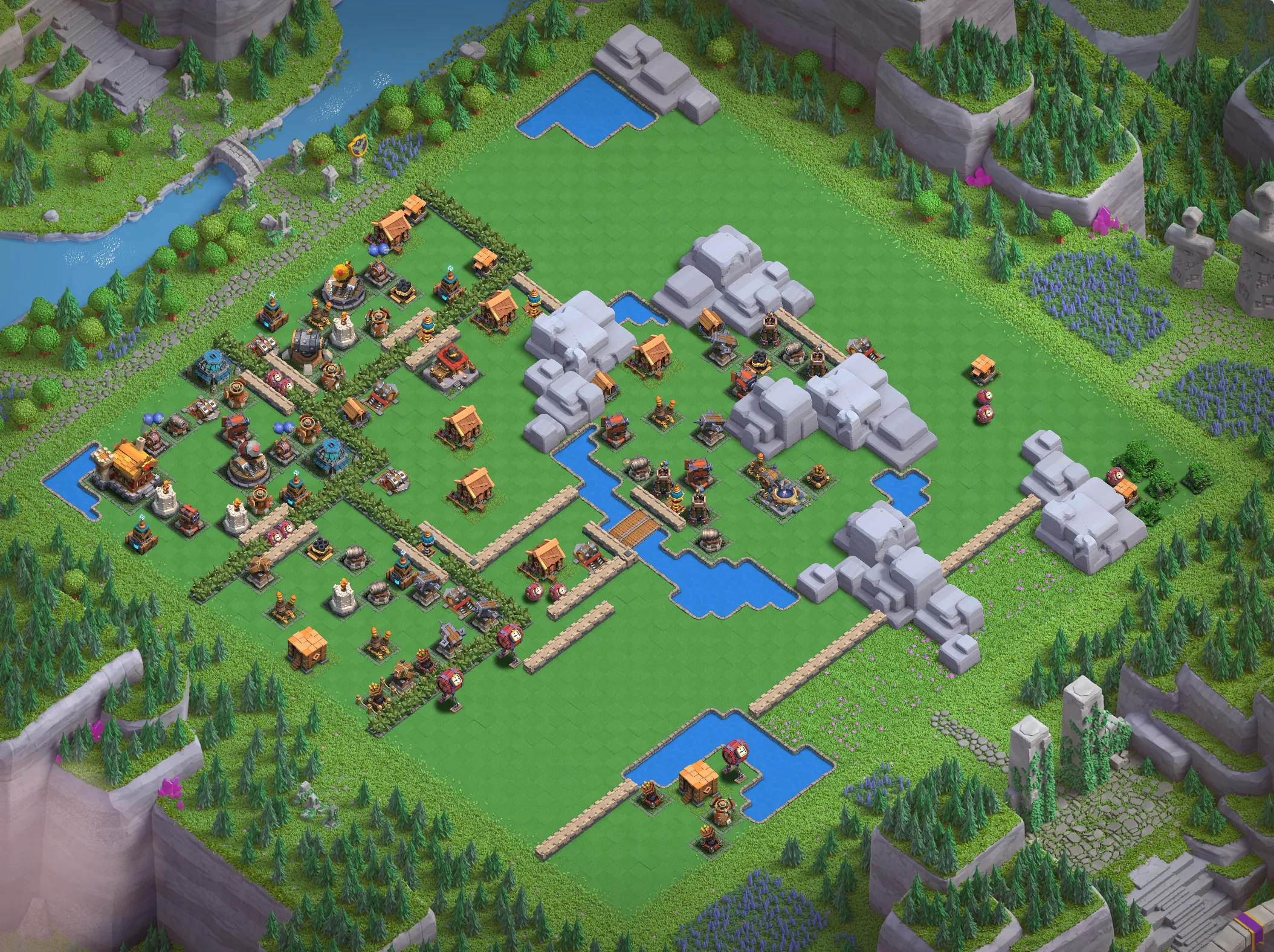 Skeleton Park Level 4 layout - Strong Clash of Clans Capital District base with copy link Base #1