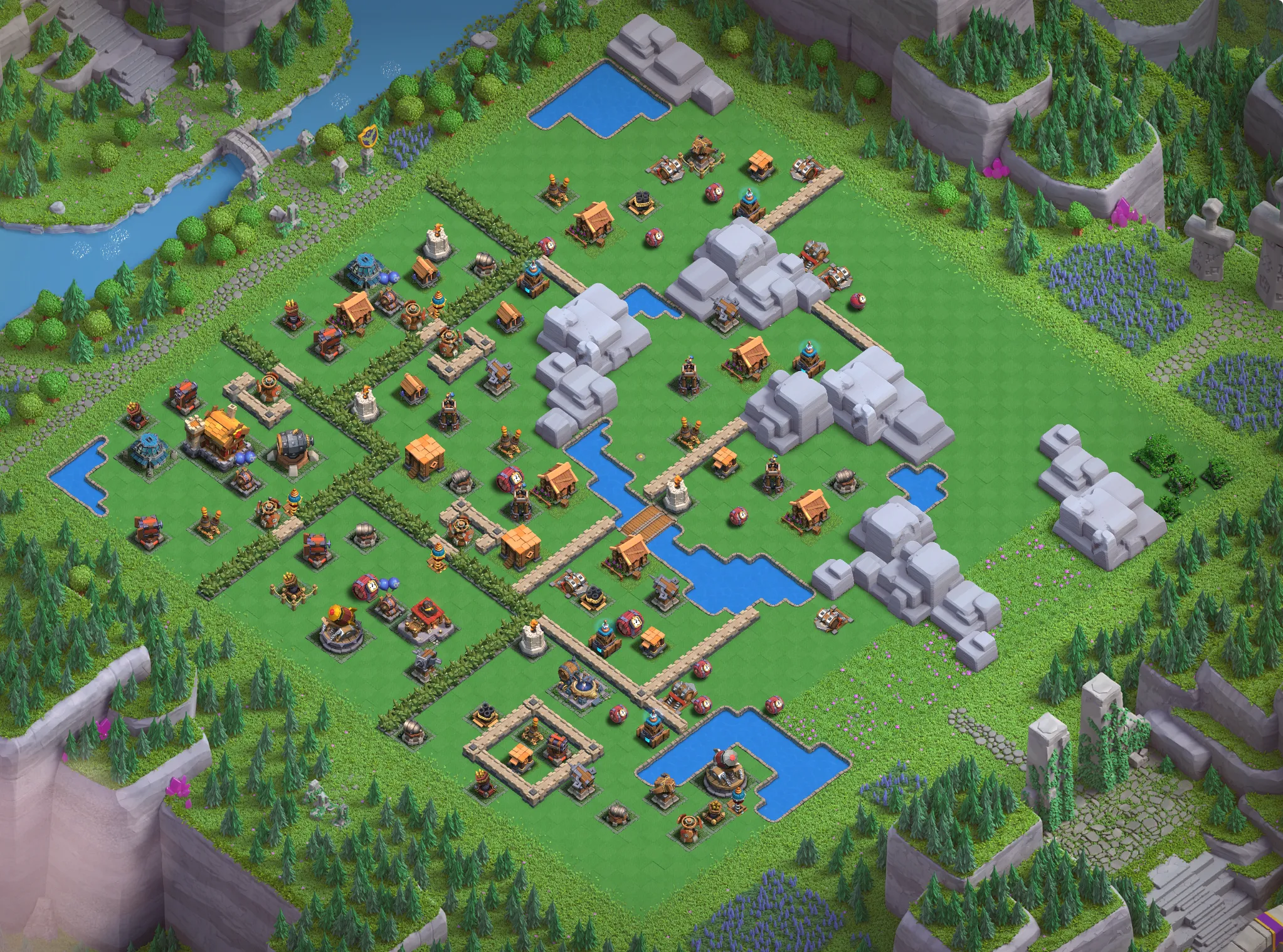 Skeleton Park Level 4 layout - Strong Clash of Clans Capital District base with copy link Base #3