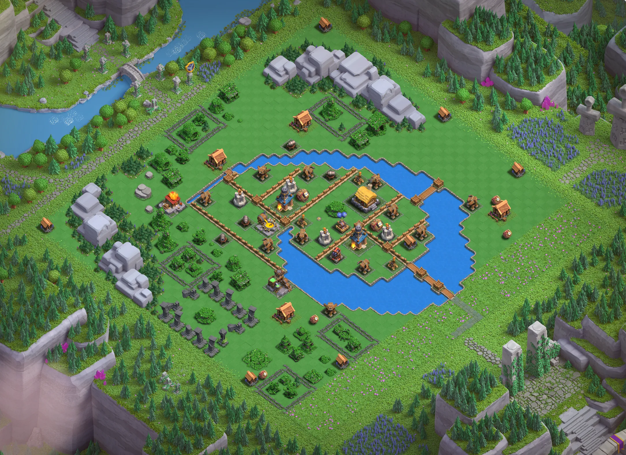 Wizard Valley Level 1 layout - Strong Clash of Clans Capital District base with copy link Base #1