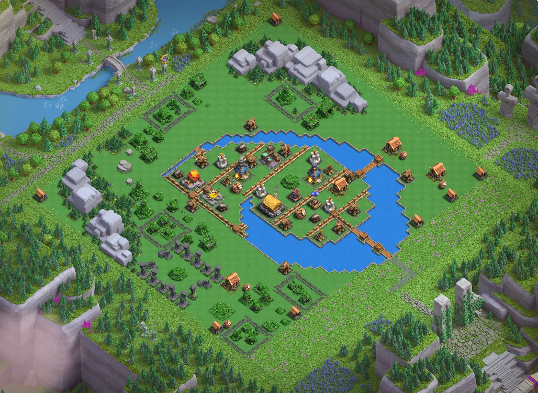 Wizard Valley Level 1 layout - Strong Clash of Clans Capital District base with copy link Base #3