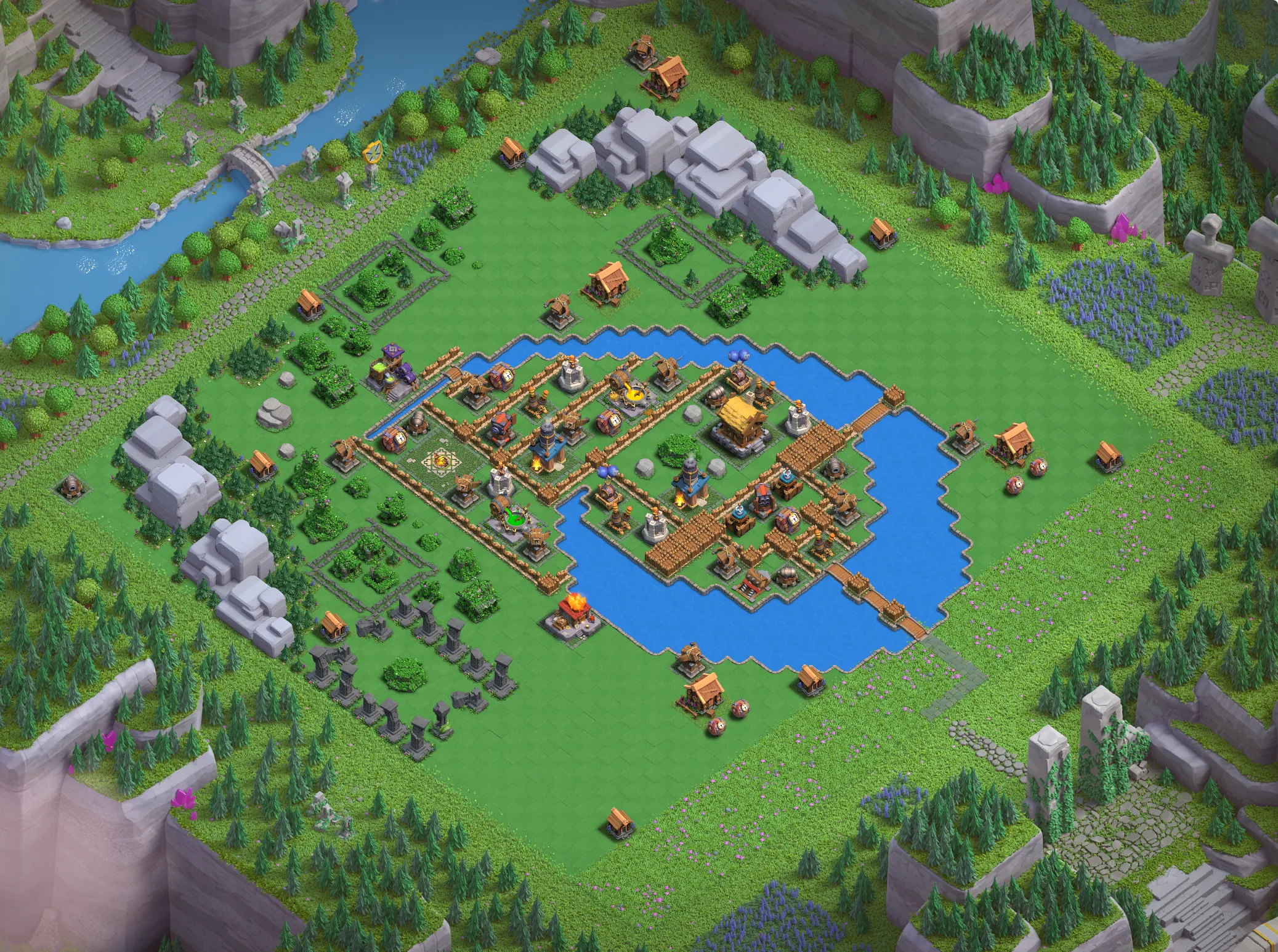 Wizard Valley Level 2 layout - Strong Clash of Clans Capital District base with copy link Base #1