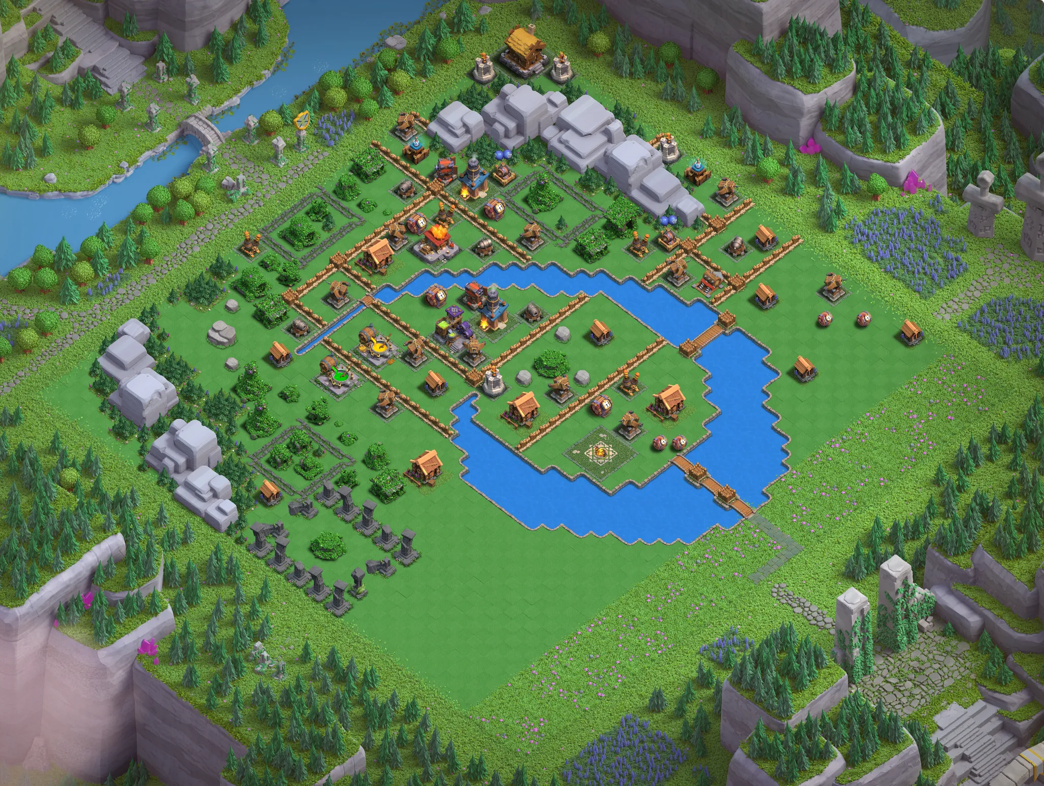 Wizard Valley Level 2 layout - Strong Clash of Clans Capital District base with copy link Base #2