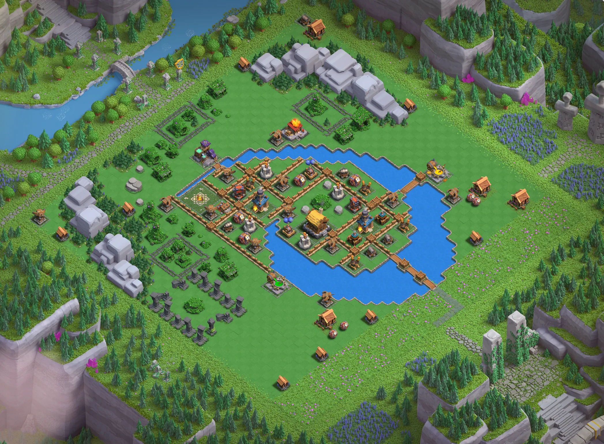 Wizard Valley Level 2 layout - Strong Clash of Clans Capital District base with copy link Base #3
