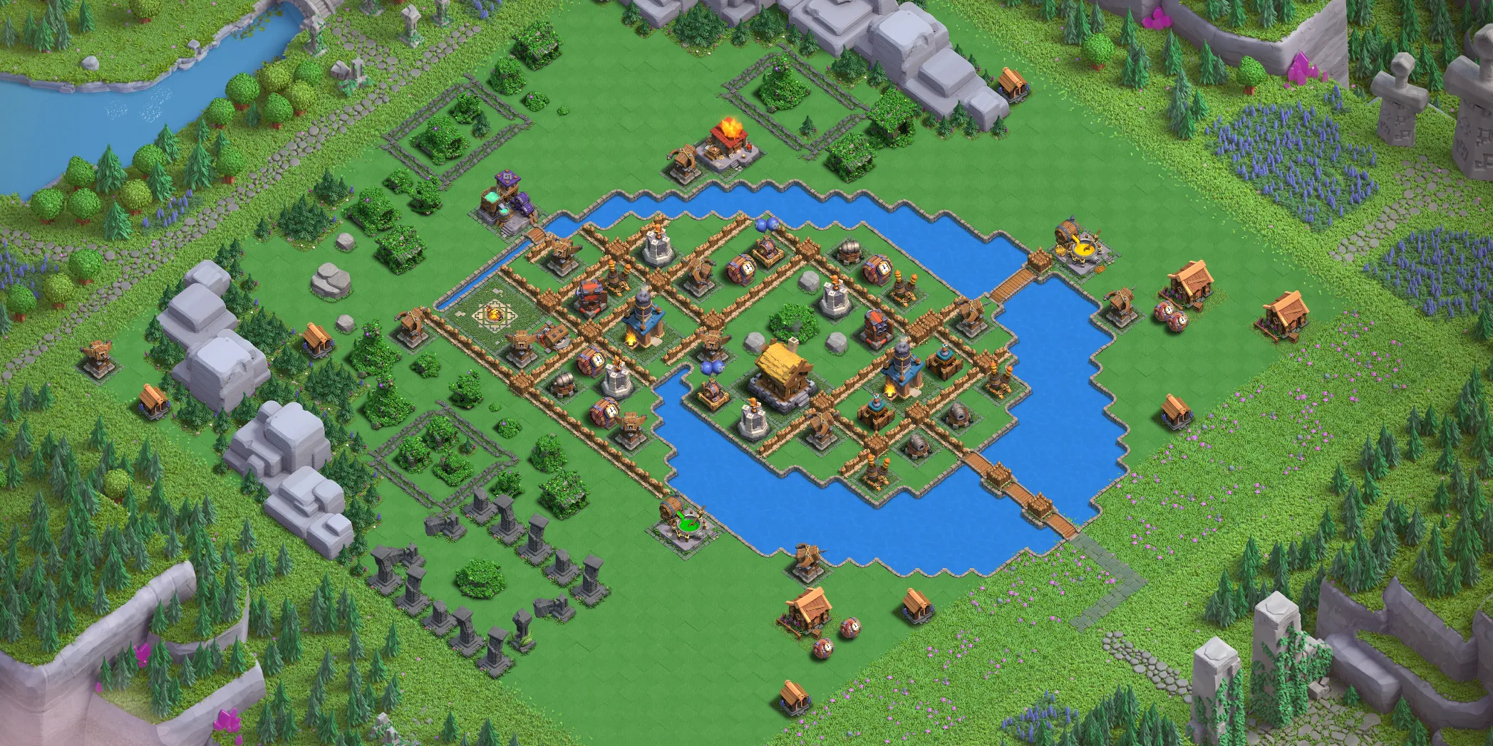 Best Wizard Valley Level 2 Layout - Clash of Clans Capital District Design Base no. 3 Wizard Valley Level 2 layout - Strong Clash of Clans Capital District base with copy link Base no. 3