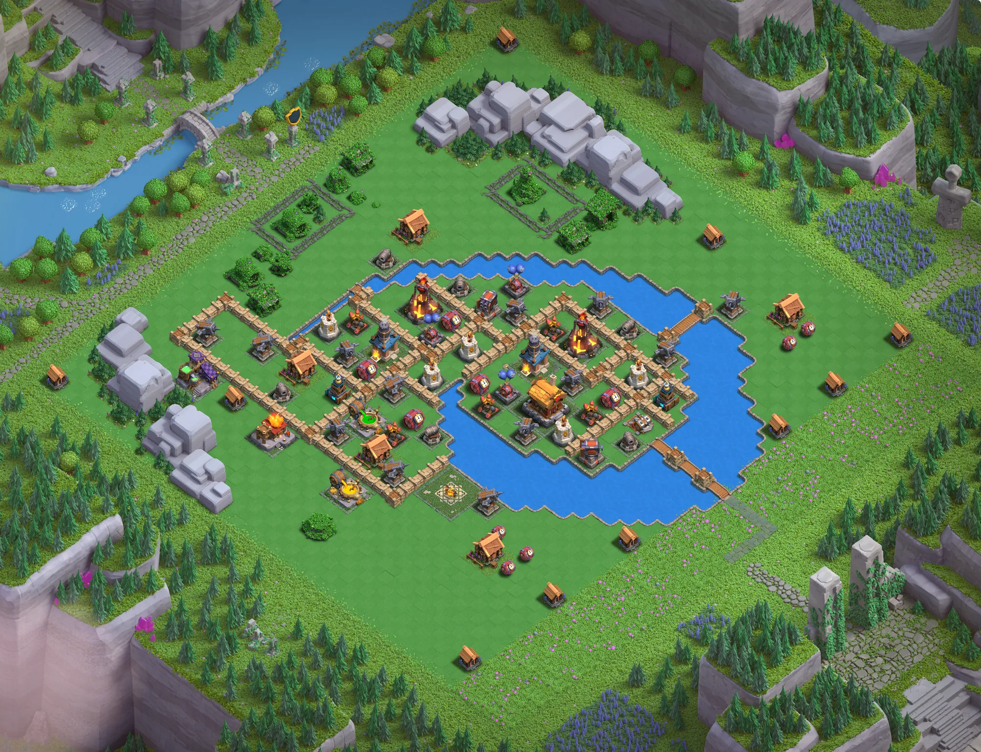 Wizard Valley Level 3 layout - Strong Clash of Clans Capital District base with copy link Base #2