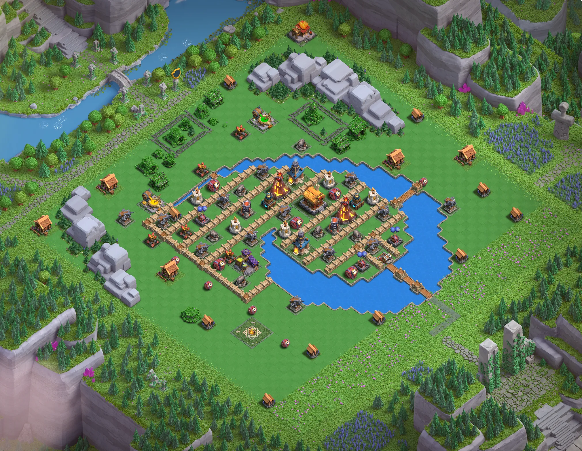 Wizard Valley Level 3 layout - Strong Clash of Clans Capital District base with copy link Base #3