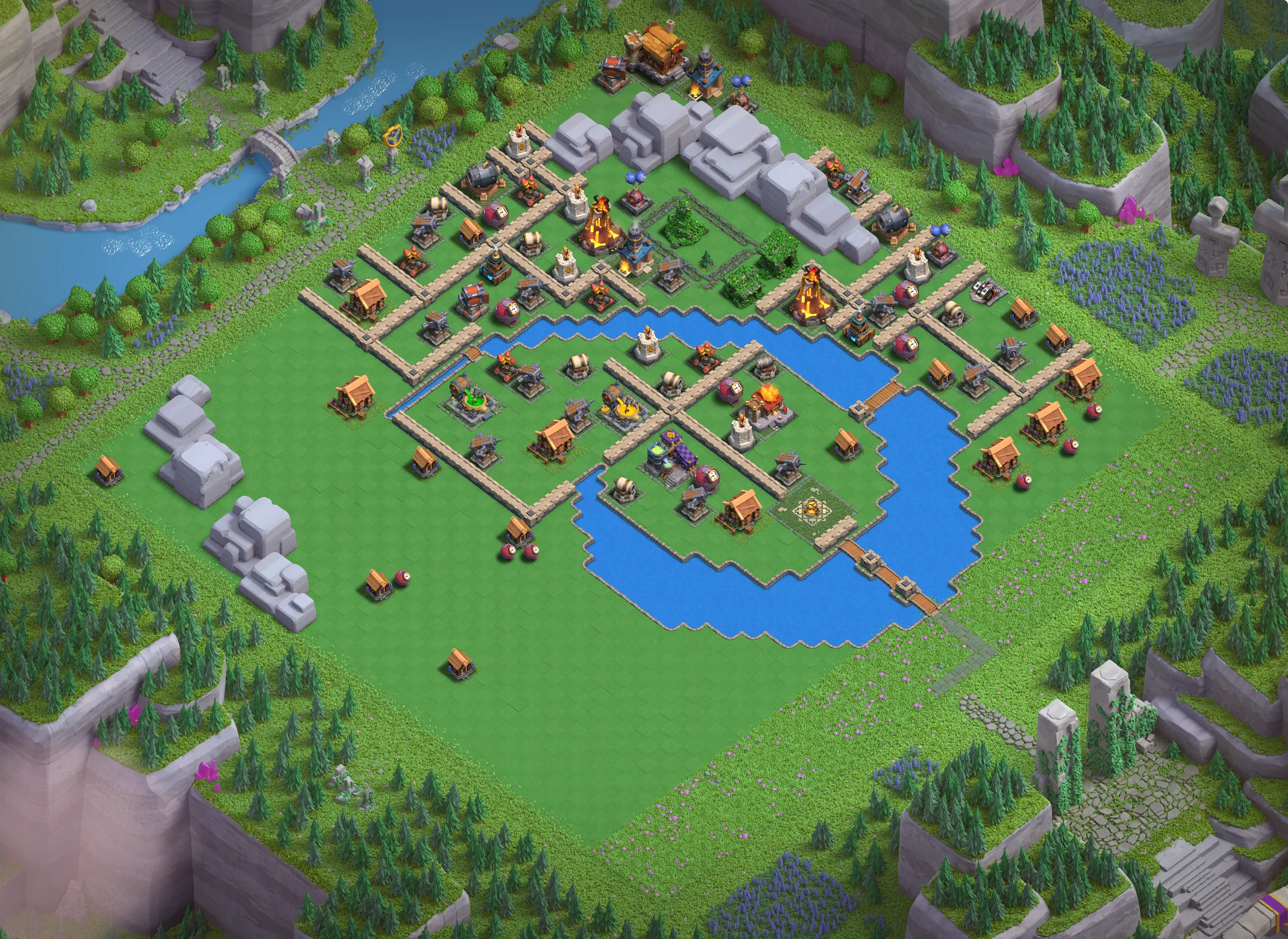 Wizard Valley Level 4 layout - Strong Clash of Clans Capital District base with copy link Base #1