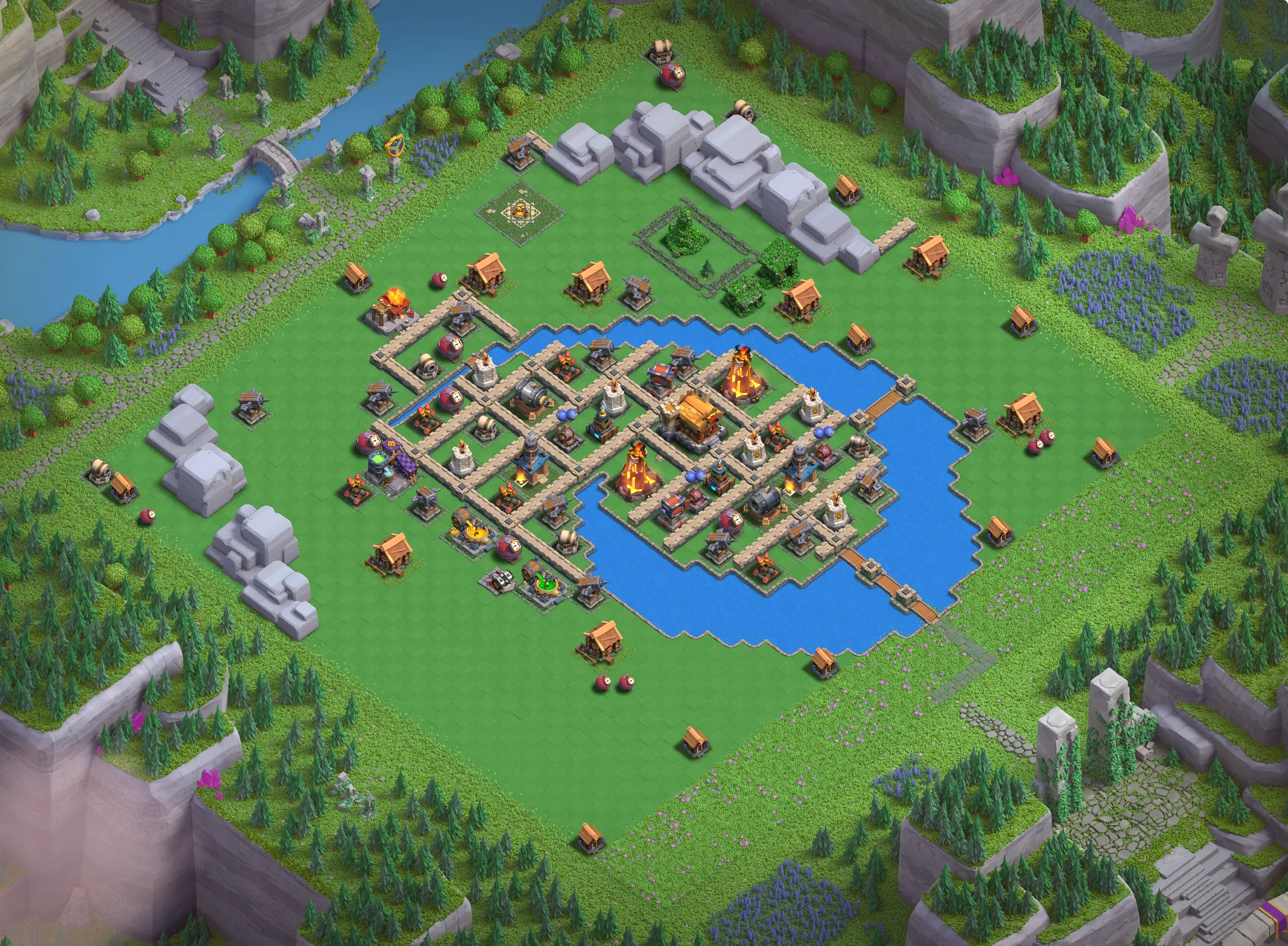 Wizard Valley Level 4 layout - Strong Clash of Clans Capital District base with copy link Base #3