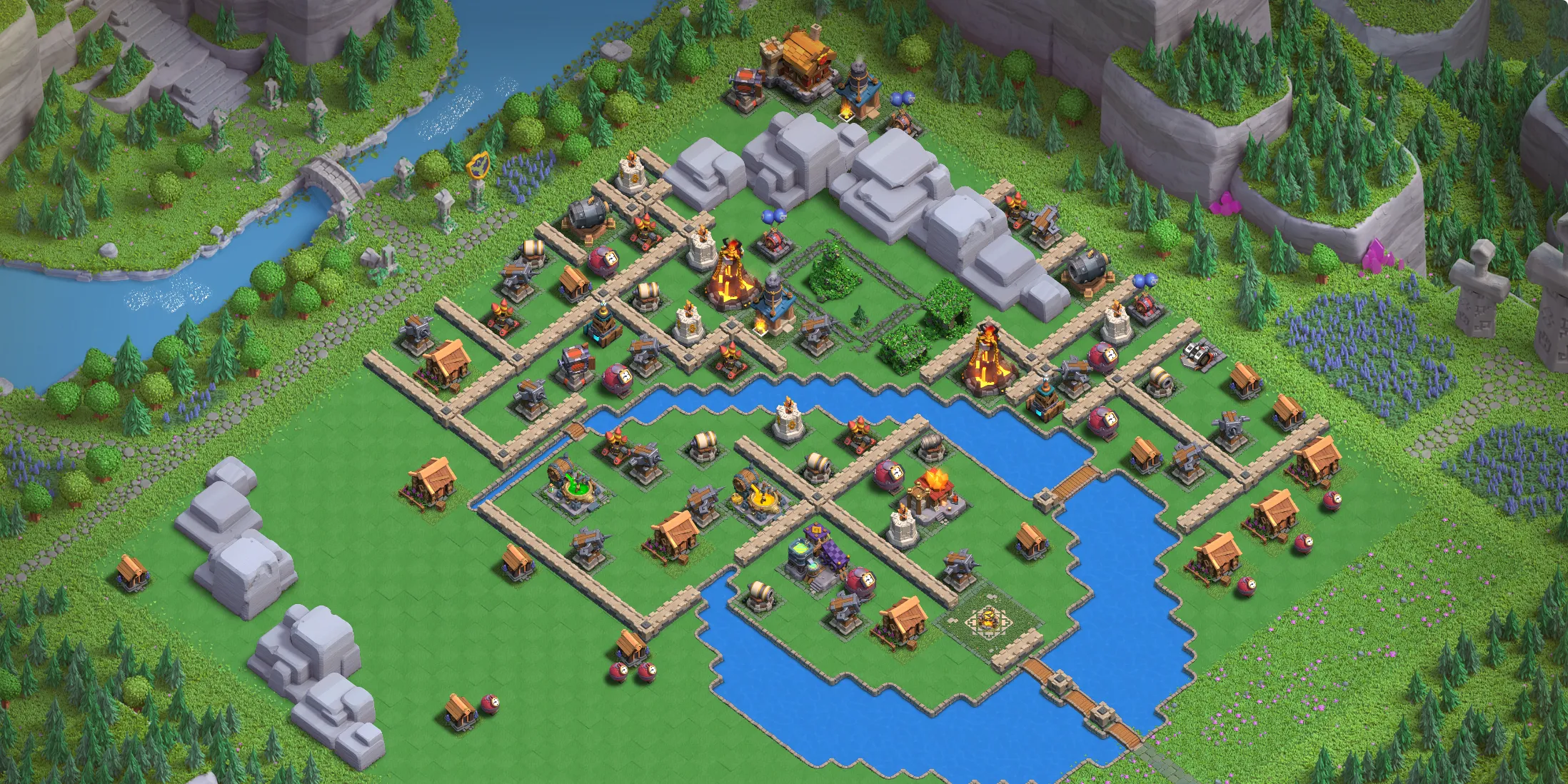 Wizard Valley Level 4 layout - Strong Clash of Clans Capital District base with copy link Base no. 1