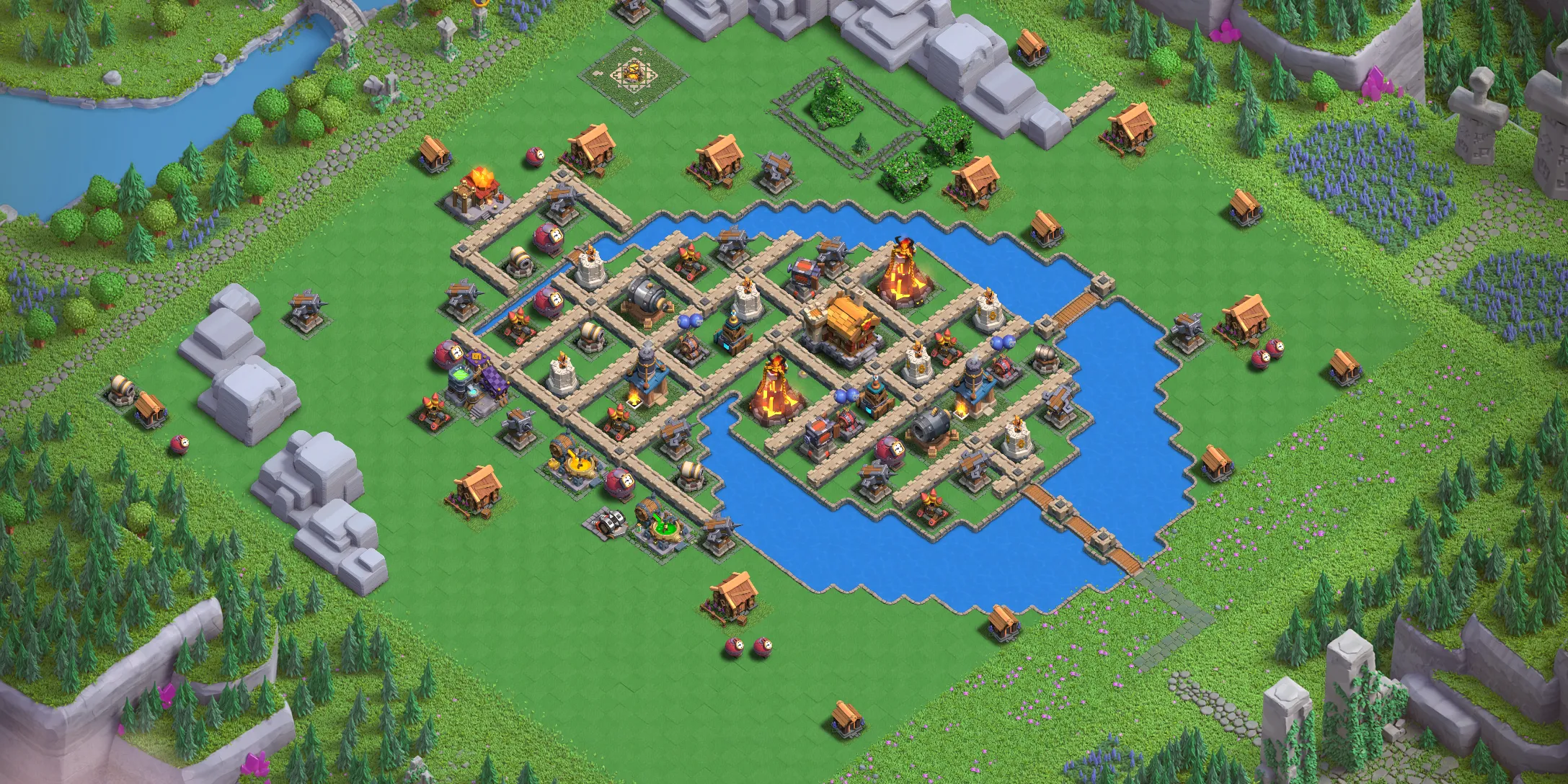 Wizard Valley Level 4 layout - Strong Clash of Clans Capital District base with copy link Base no. 3