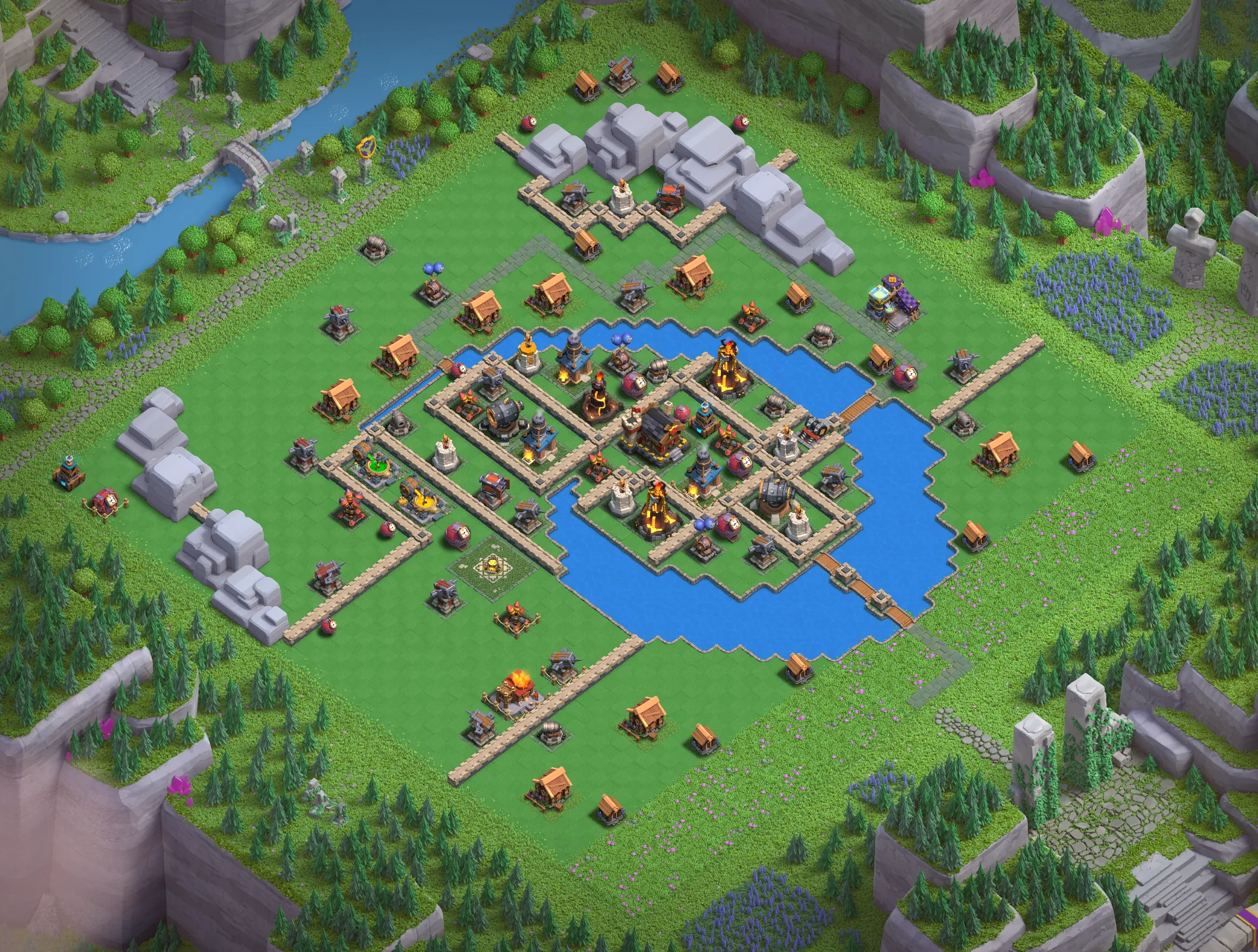 Wizard Valley Level 5 layout - Strong Clash of Clans Capital District base with copy link Base #1